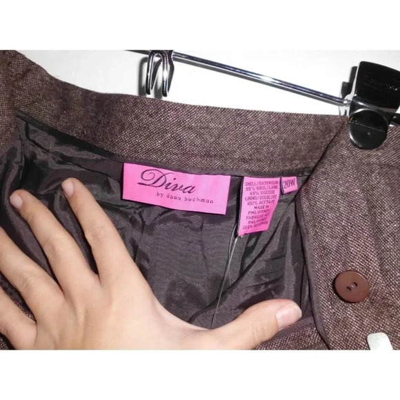 NWT Diva by Dana Buchman Light Brown Wool Lined Pa - Picture 5 of 5
